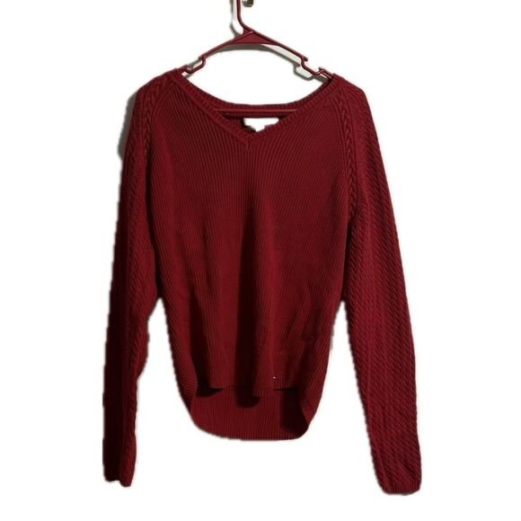 Tommy Hilfiger Red V-Neck Sweater - Picture 1 of 5